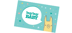 Image of a Buy Buy Baby gift card with a llama on it.